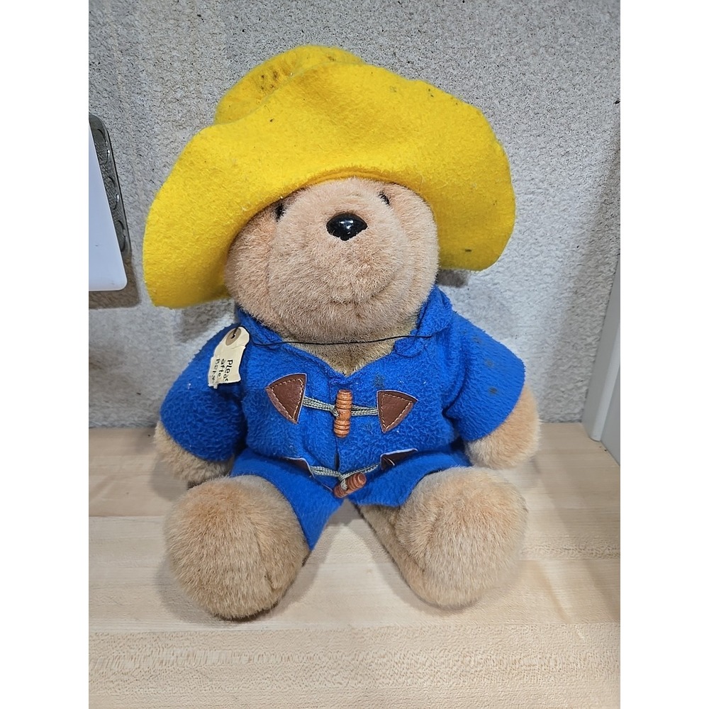 Vintage Paddington Bear Plush 30th Anniversary Eden Toys 1988 Distressed Korea